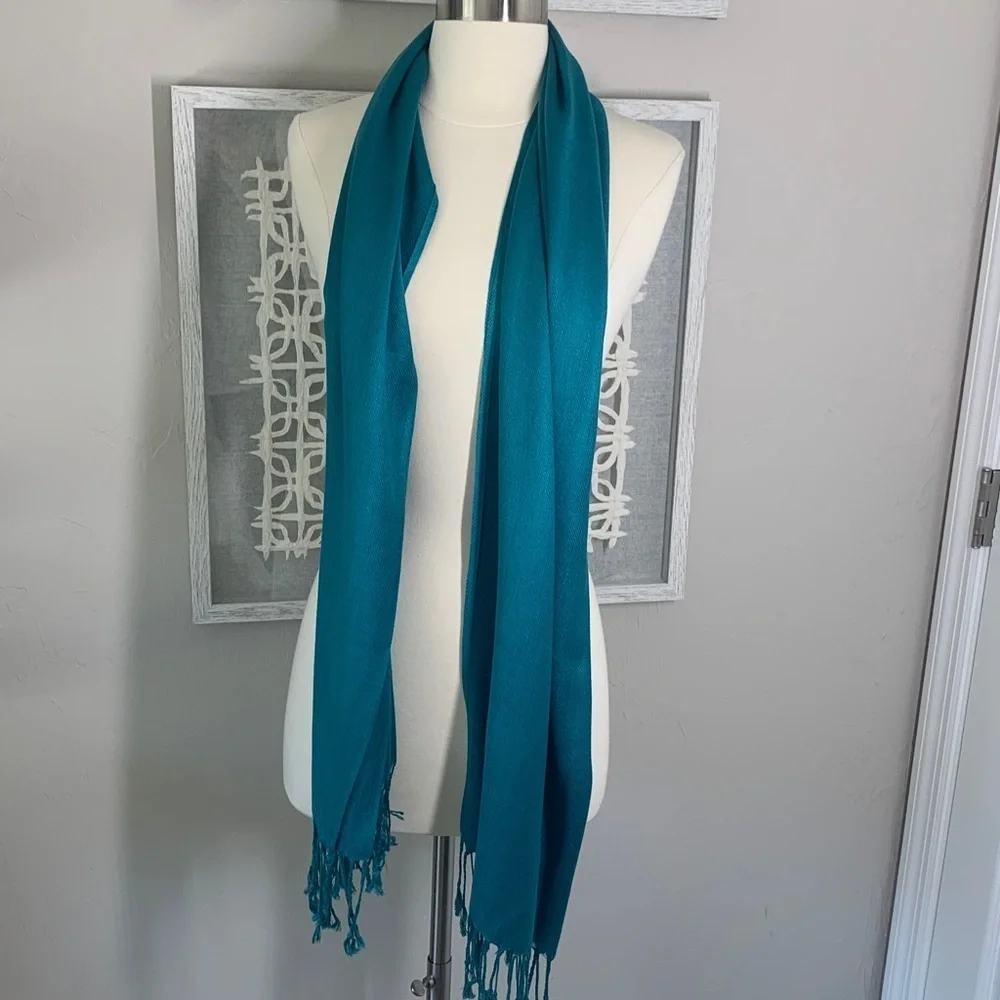 Teal jewel tone pashmina wrap
